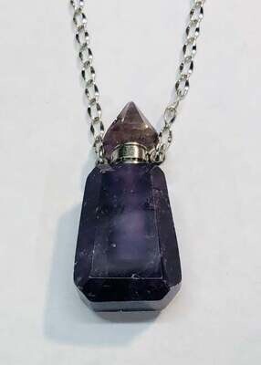 STAINLESS AMETHYST NECKLACE FJN102-AM