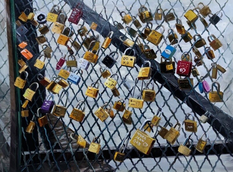 PARIS LOCKS 24&quot; x 36&quot;
