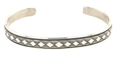 SILVER CUFF BRACELET NAVAJO - BRUCE MORGAN