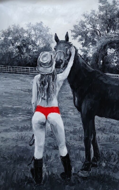 RED HORSE II 36&quot; x 24&quot;