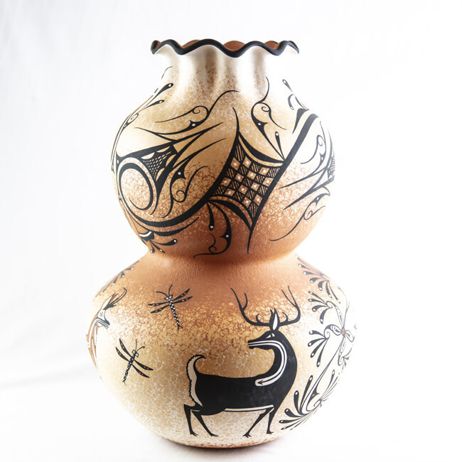 &quot;ZUNI-STACKED BOWL&quot; Coiled Pottery 17x14