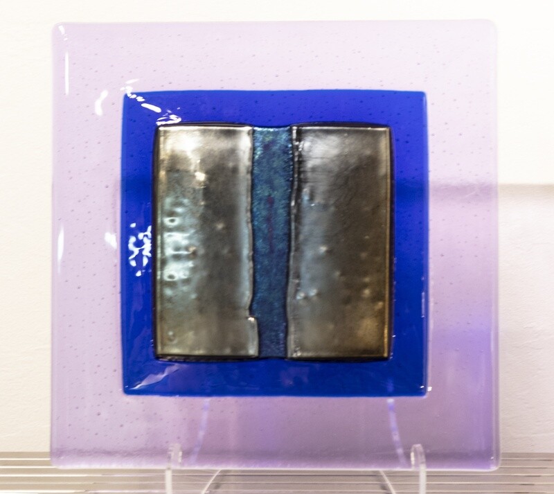 VIOLET RIFT  12x12 Fused Glass