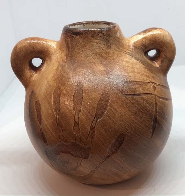 &quot;SM WATER JUG&quot;  Petroglyph Pottery 4.5&quot;x4.5&quot;