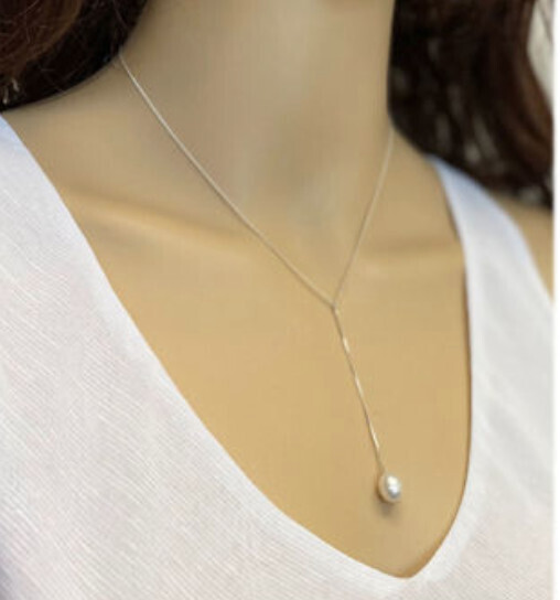 SILVER PEARL NECKLACE