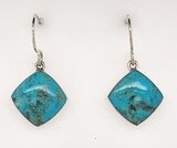 SILVER TURQUOISE EARRINGS NAVAJO - CATHIE WEBSTER