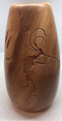 &quot;FLORA VASE&quot; Petroglyph Pottery 6&quot;x3&quot;