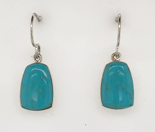 SILVER TURQUOISE EARRINGS NAVAJO - EA