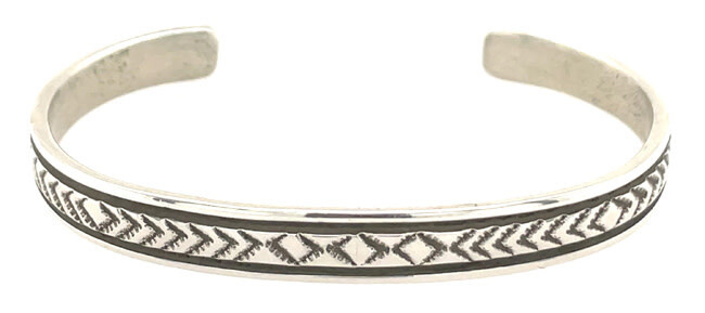 SILVER CUFF BRACELET NAVAJO - BRUCE MORGAN