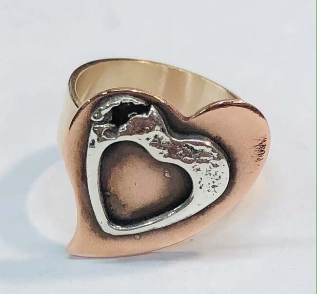 MIXED METALS RING KAR006-9.5