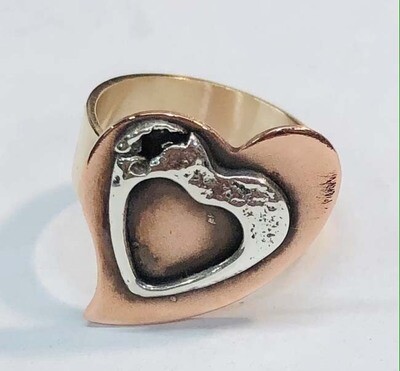MIXED METALS RING KAR006-9.5