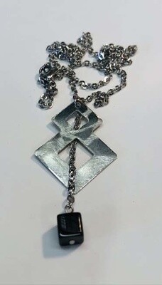 STAINLESS TEXTURED NECKLACE FJN108