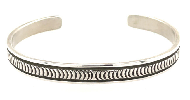 SILVER CUFF BRACELET NAVAJO - BRUCE MORGAN