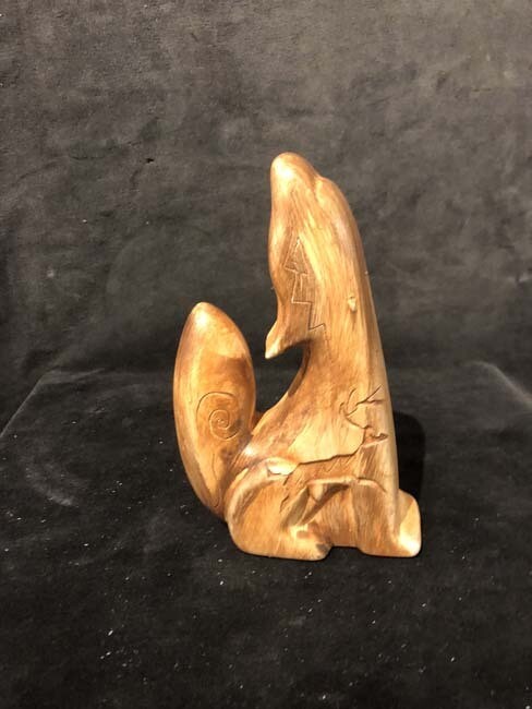 &quot;COYOTE&quot; Petroglyph Pottery 7x4