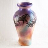 &quot;SW SPIRIT VASE&quot; Painted Pottery 10x6