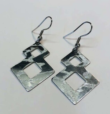 STAINLESS TEXTURED EARRINGS FJEM9
