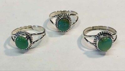 SILVER TURQUOISE RING NAVAJO - JAN MARIANO - SIZE 6.5 SILVER TURQUOISE RING NAVAJO - JAN MARIANO - SIZE 6.5