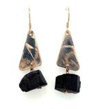 BRONZE TEXTURED EARRINGS KAE162