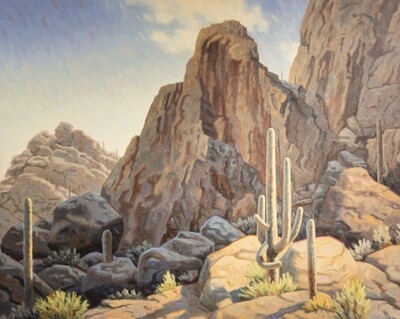 &quot;CANYON SHADOWS&quot; 24x30 Oil on Canvas Framed
