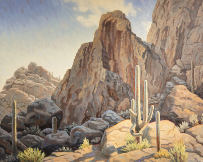 &quot;CANYON SHADOWS&quot; 24x30 Oil on Canvas Framed