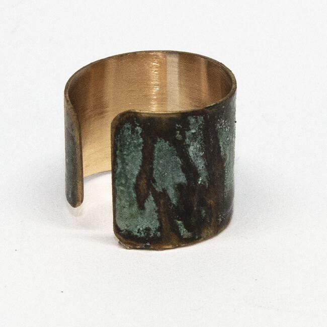 BRONZE PATINA WRAP RING KAR28-8.5