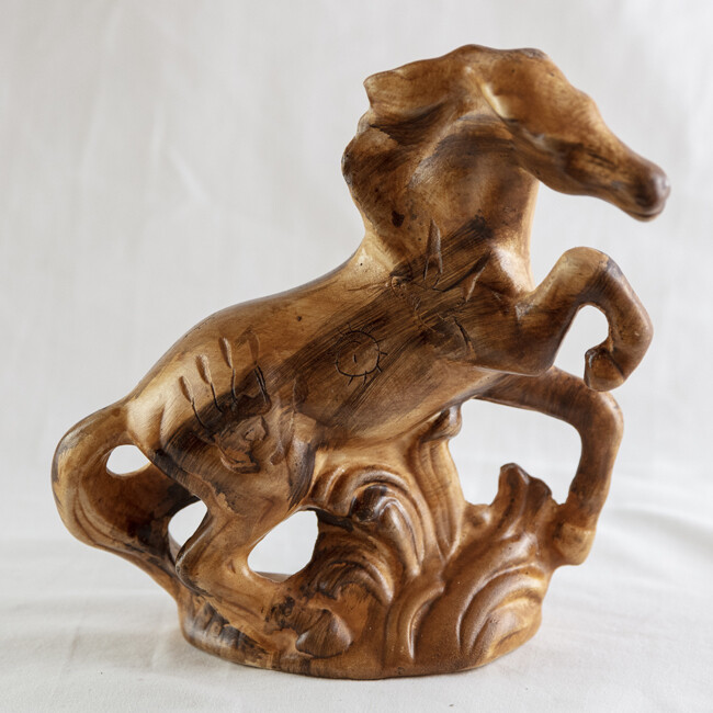 &quot;SM JUMPING HORSE&quot; Petroglyph Pottery 7.5x7x3