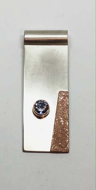 SILVER/GOLD CZ PENDANT