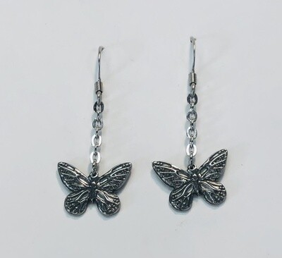 STAINLESS BUTTERFLY EARRINGS FJE137