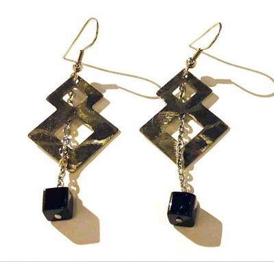 STAINLESS TEXTURED EARRINGS FJEM7