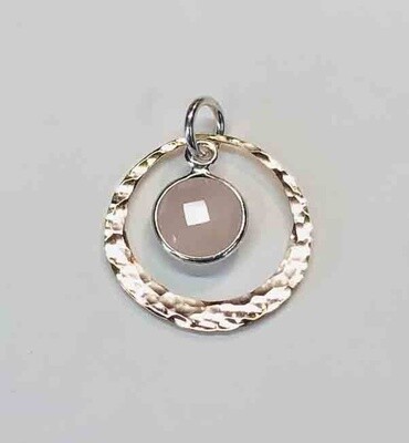 MIXED METALS QUARTZ PENDANT