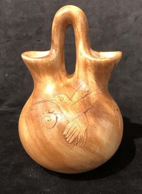 &quot;SMALL NAVAJO WEDDING VASE&quot; Petroglyph Pottery 8.5x6