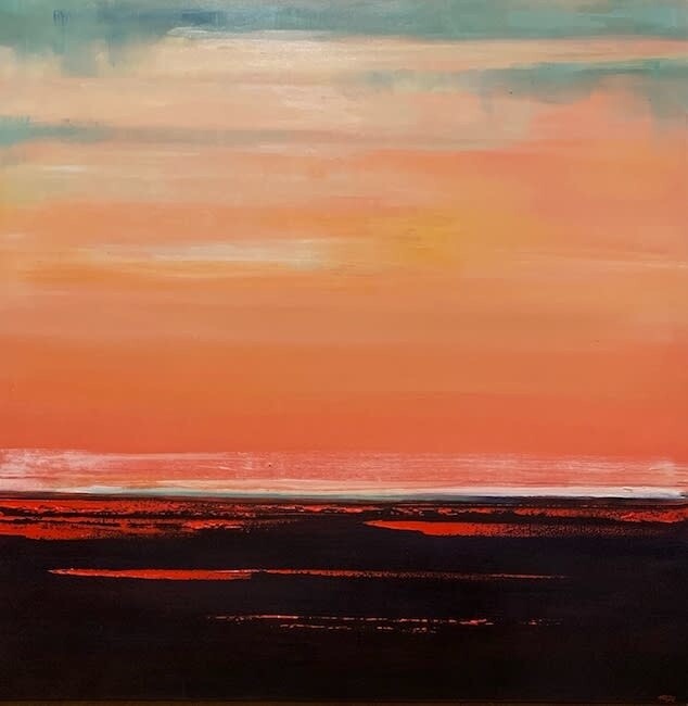 TANGERINE SKIES 36&quot;x36&quot;