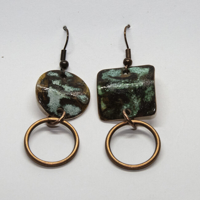 BRONZE PATINA EARRINGS KAE208