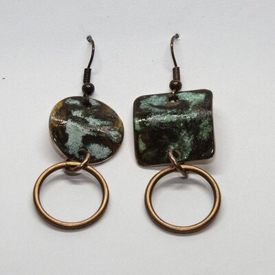 BRONZE PATINA EARRINGS KAE208