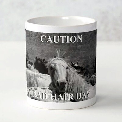 MUG "CAUTION" BAD HAIR DAY