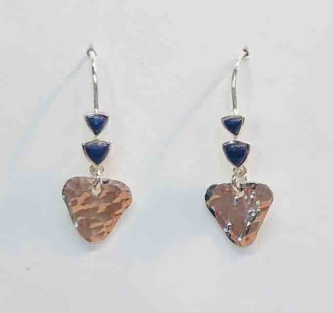 SILVER LAPIS EARRINGS