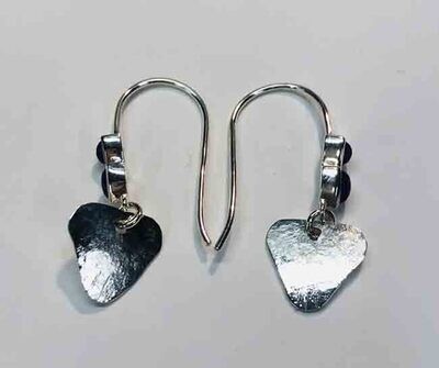 SILVER LAPIS EARRINGS