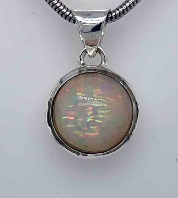 SILVER GENUINE OPAL PENDANT KWH159 SILVER GENUINE OPAL PENDANT KWH159