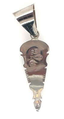 SILVER TURQUOISE PENDANT NAVAJO - STEVE FRANCISCO