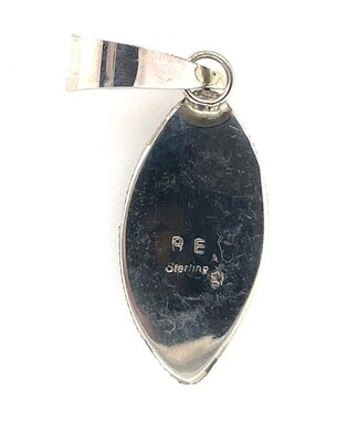 SILVER TURQUOISE PENDANT NAVAJO - BRANDON ETCITY