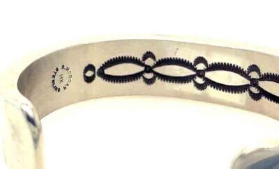 SILVER/14KT GOLD CUFF BRACELET NAVAJO - BRUCE MORGAN