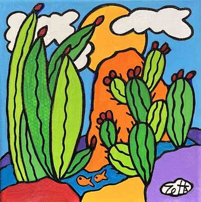 DESERT STREAM 10&quot; x 10&quot;