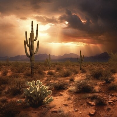 DESERT AWAKENING 12&quot;x12&quot; Acrylic on Metal
