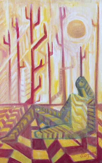 RED SAGUAROS 18&#39;x12&quot;