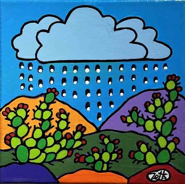 MONSOON RAIN 8&quot;x8&quot;