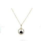 GOLD FILLED ONYX NECKLACE