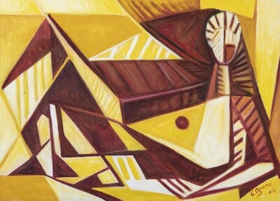 WOMAN RECLINING 24&quot;x33&quot;