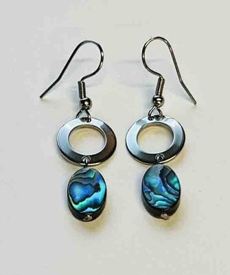 STAINLESS ABALONE EARRINGS FJESD