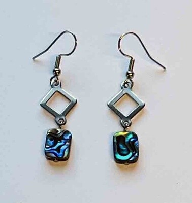 STAINLESS ABALONE EARRINGS FJE187