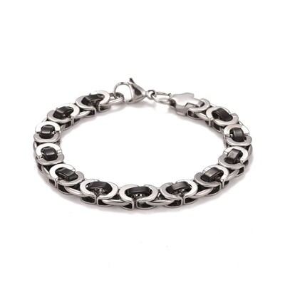 STAINLESS BYZANTINE LINK BRACELET FJB77