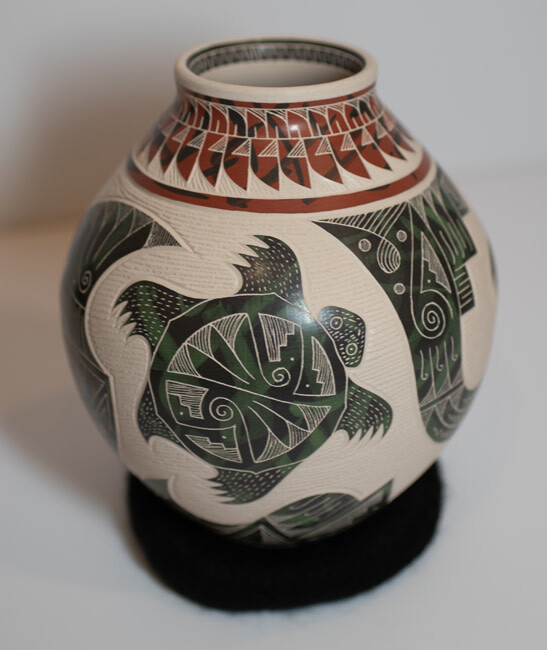 MATA ORTIZ TURTLE-EDUARDO OLIVAS QUINTANA-6&quot;  x  4.5&quot;